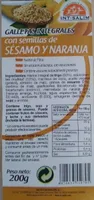 Galletas integrales con semillas de SÉSAMO Y NARANJA