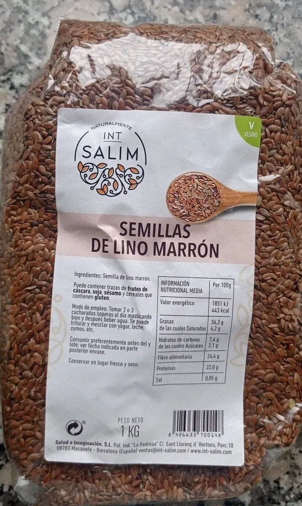 Semillas de lino marrón