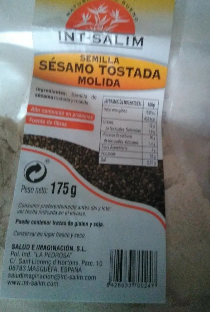 Semilla sésamo tostada molida