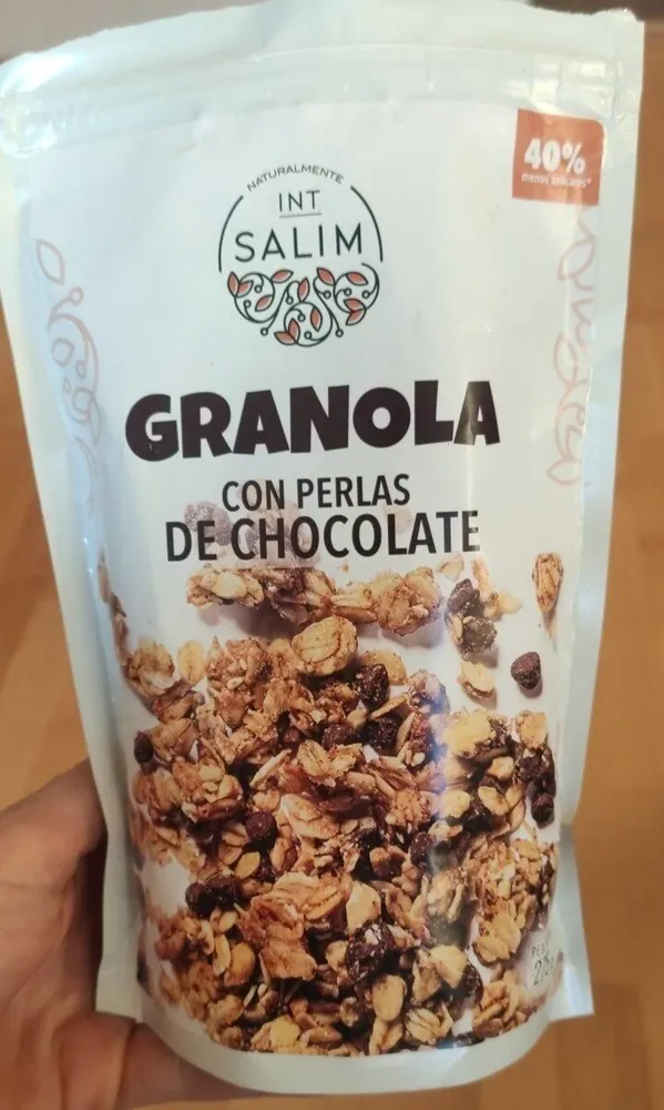 Granola con perlas dechocolate