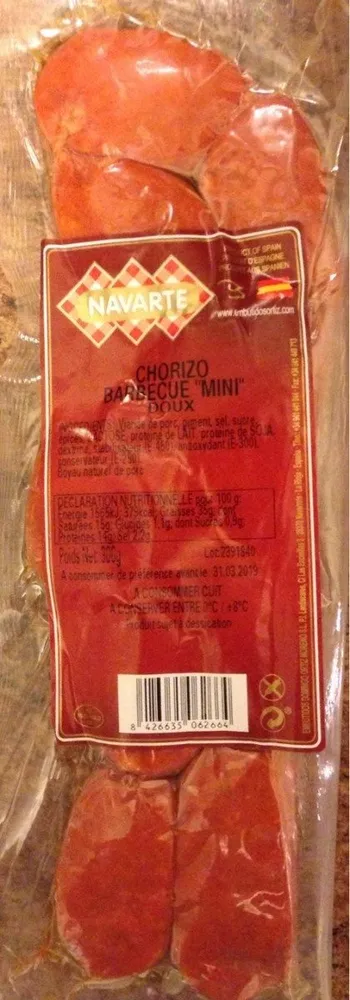 Chorizo barbecue"mini" doux