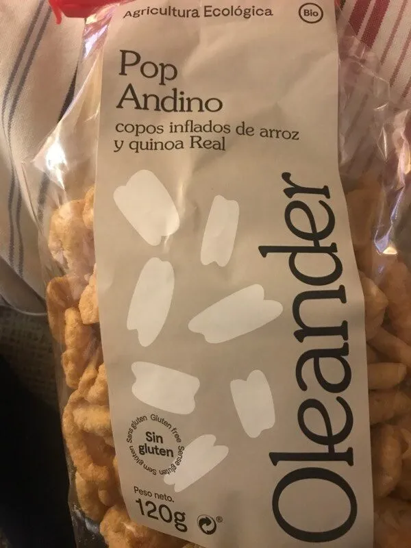 Pop Andino, copos inflados de arroz y quinoa Real
