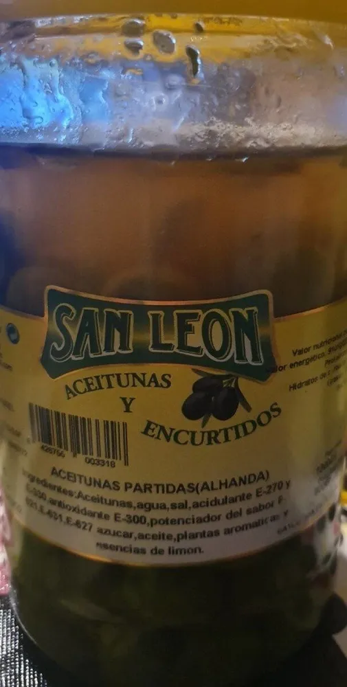 Aceitunas partidas alhanda