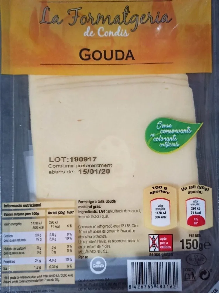 La formatgeria de Condis gouda