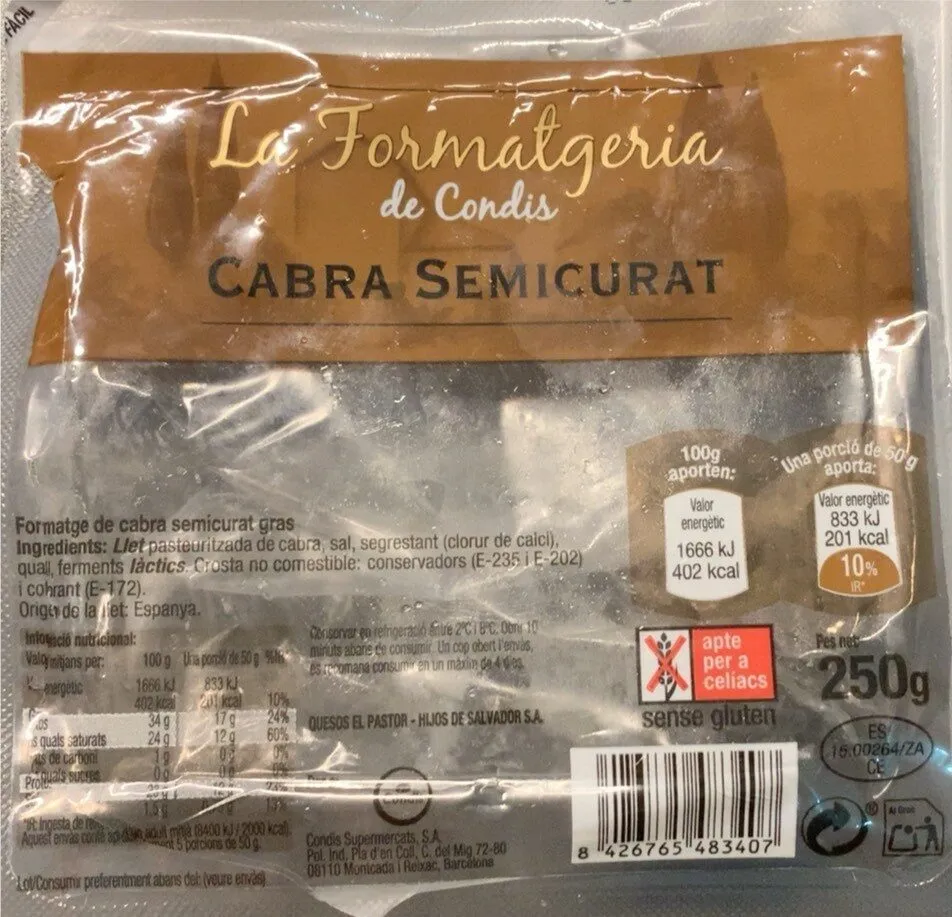 Formatge cabra semicurat