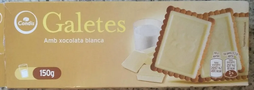 Galetes amb xocolata blanca