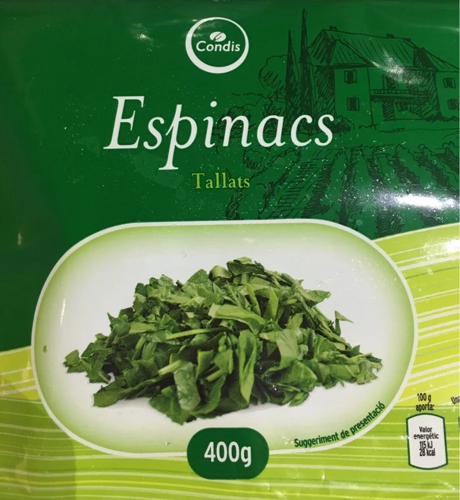 Espinacs tallats ultracongelats