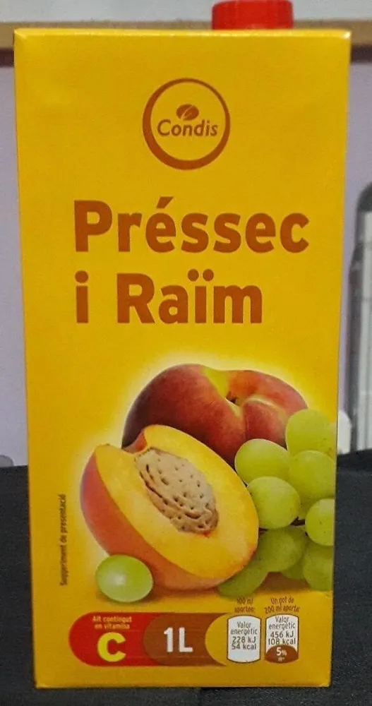 Suc de pressec i raïm