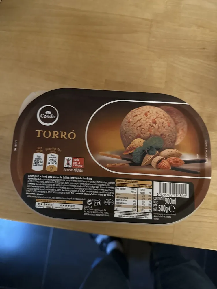 Helado Turrón Condis