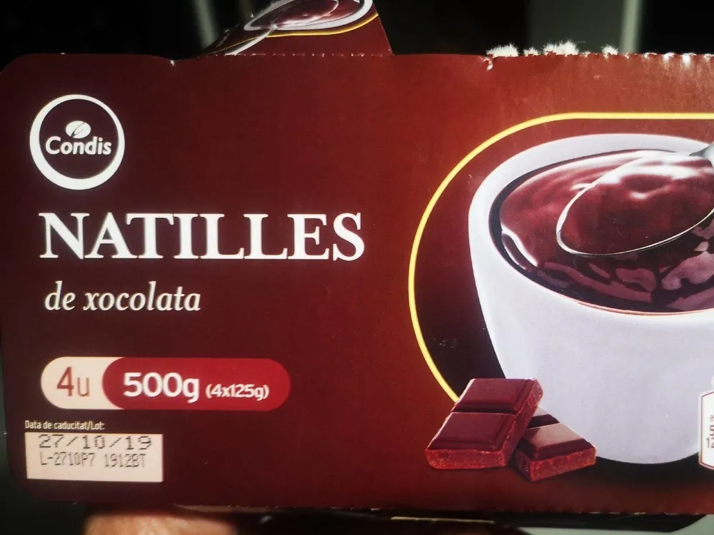 Natillas de chocolate