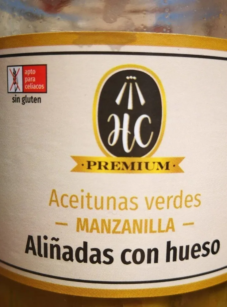 Aceitunas verdes aliñadas con hueso