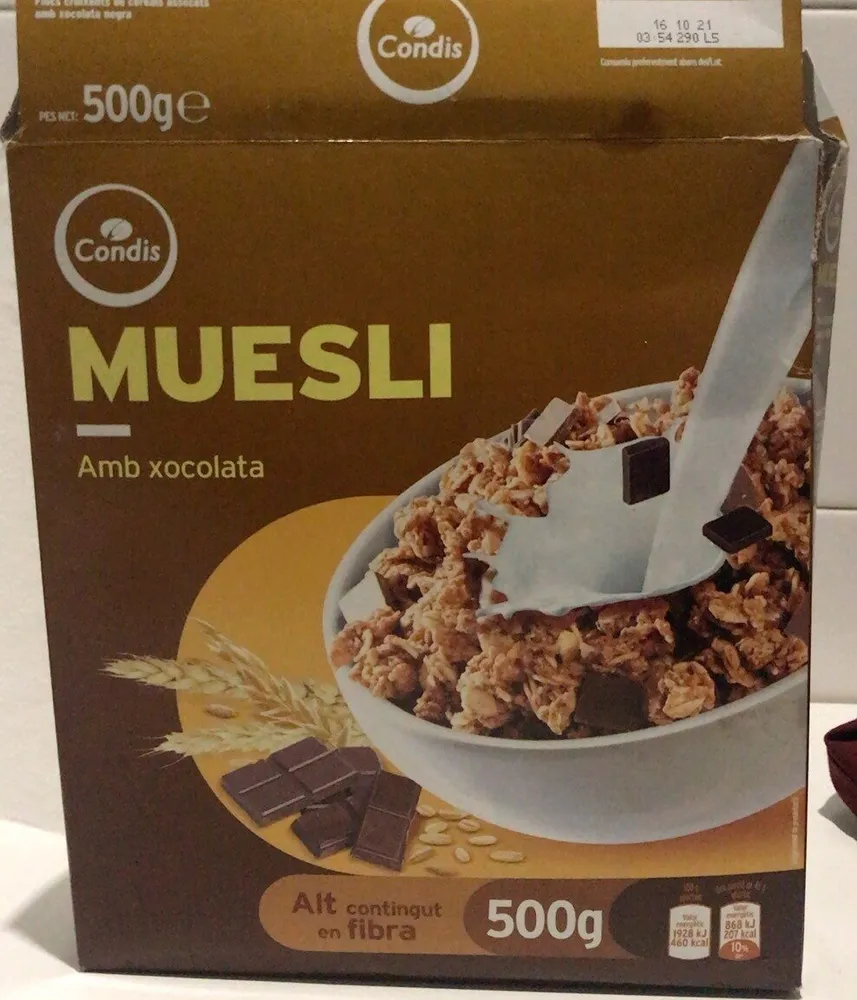 Muesli amb xocolata