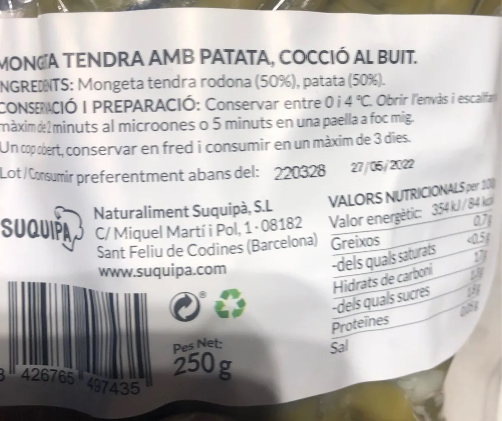 Judia verde con patata