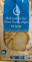 Pa torrat molt baix en sal i sense sucres afegits