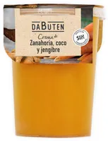 Crema de zanahoria, coco y jengibre