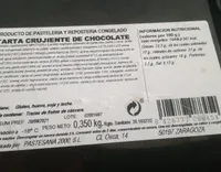 Tarta crujiente de chocolate