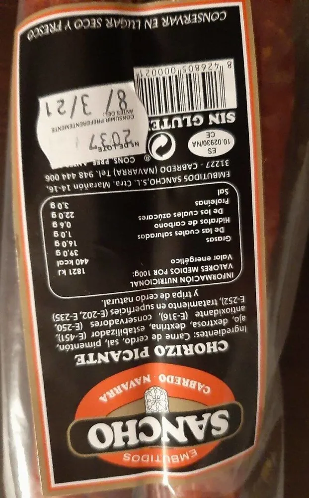 Chorizo picante
