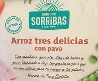 Arroz tres delicias con pavo