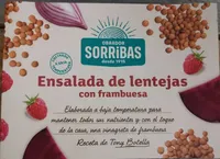 Ensalada de lentejas con frambuesa