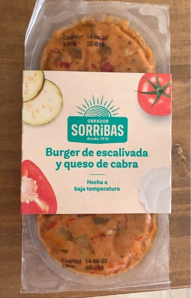 Burger de escalivada y queso de cabra