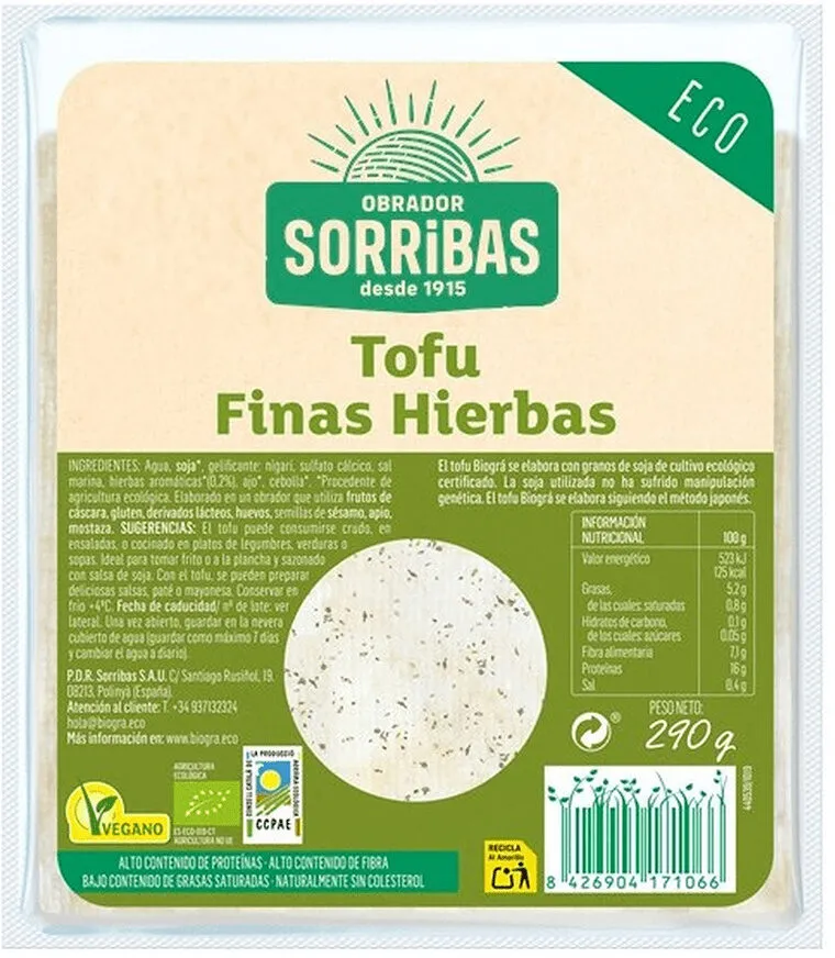Bio Tofu Finas hierbas