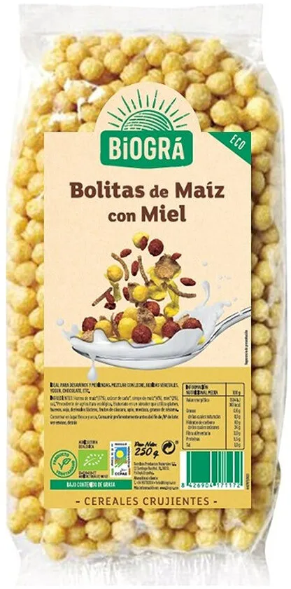 Bolitas de maíz con miel