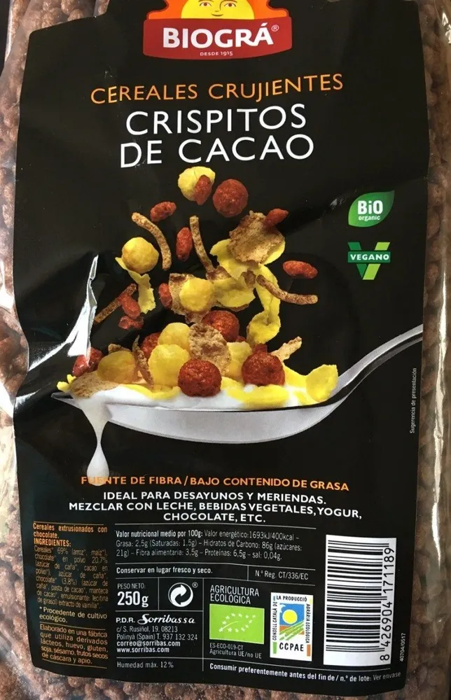 Crispitos de cacao