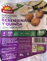 Albóndigas de tofu berenjena y quinoa