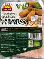 Croqueta vegetal garbanzo y espinaca