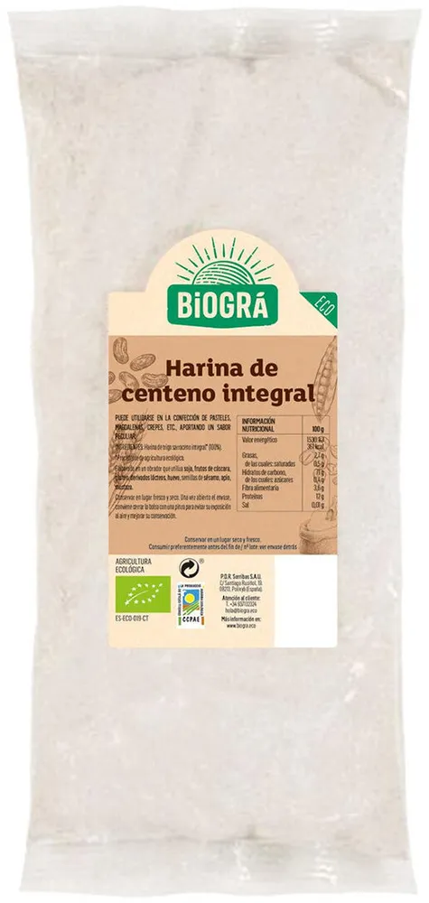Harina de centeno integral