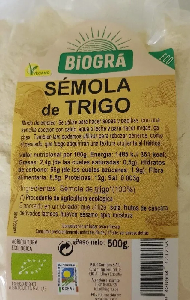 Semola de trigo