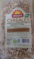 Grano trigo khorasan kamut hinchado con miel