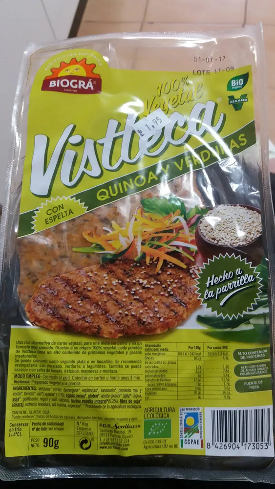 Vistecca quinoa y verduras
