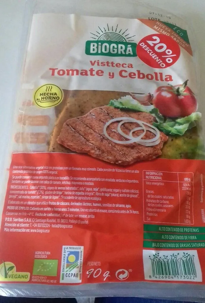 Vistecca Tomate y Cebolla Biográ