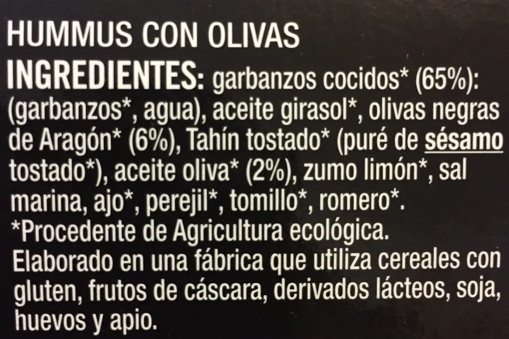 Hummus De Olivas