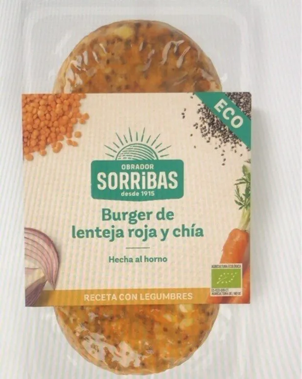 Hamburguesa De Lentejas Rojas Con Chia