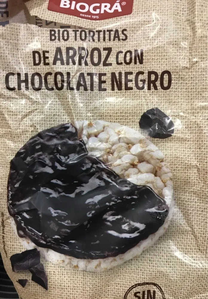 Bio tortitas de arroz con chocolate negro