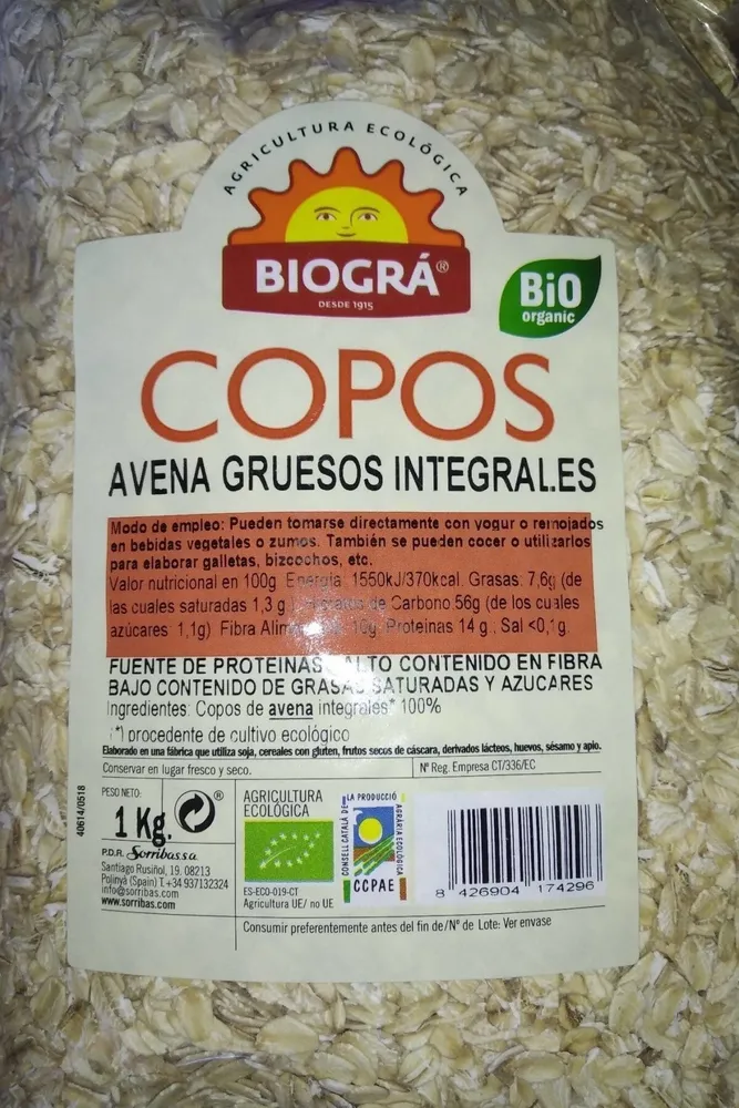 Copos de Avena Integrales