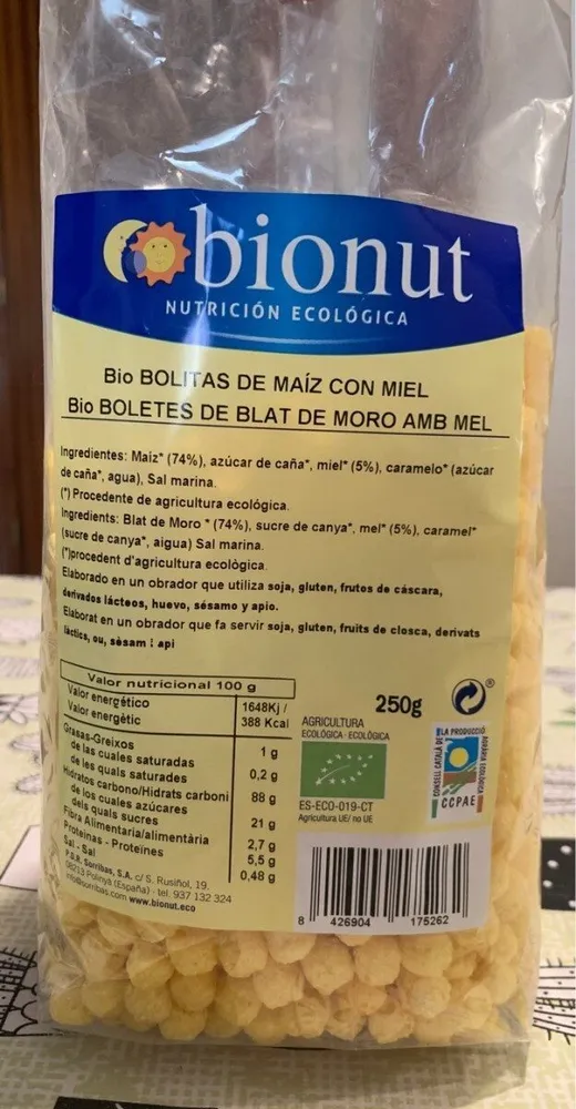 Bio Bolitas de Maíz con Miel