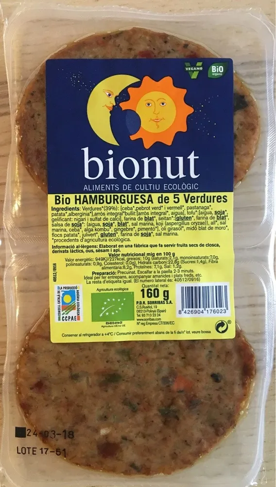 Hamburguesa de 5 verdures
