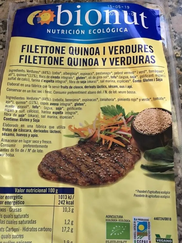 Filettone quinoa y verduras