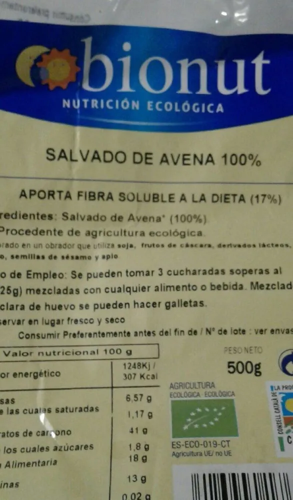 Salvado de avena
