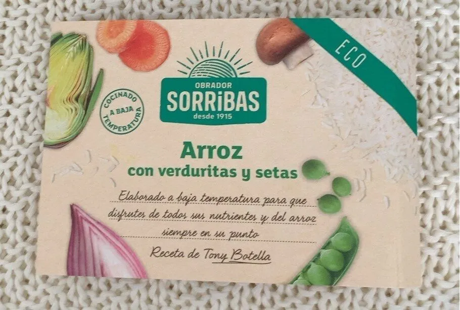 Arroz con verduritas y setas