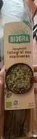 Spaghetti integral con espinacas
