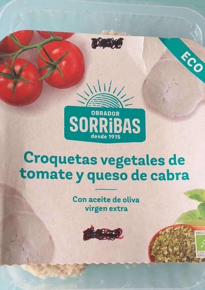 Croquetas vegetales de tomate y queso de cabra