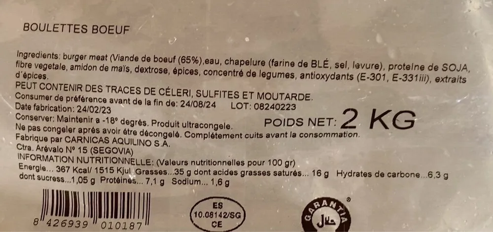 Boulettes boeuf