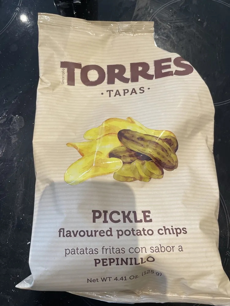 Torres tapas pickle flavoured chips