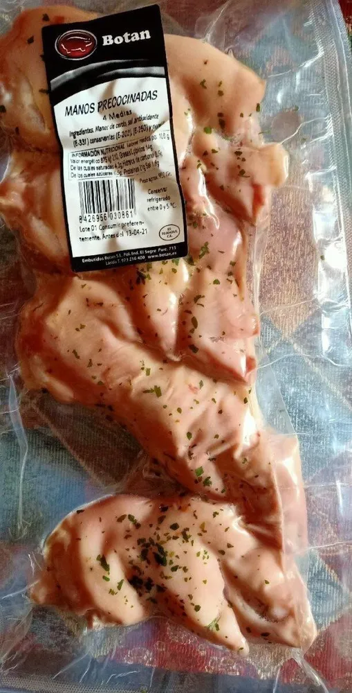 Manos precocinadas