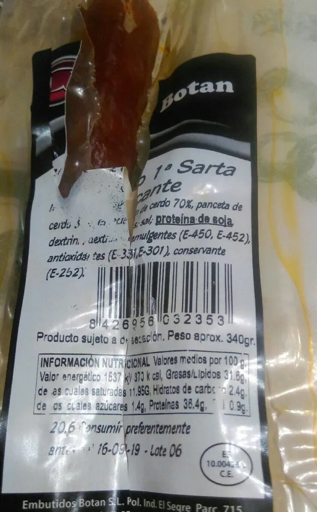 Chorizo 1a picante sarta