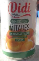 Melocotón mitades
